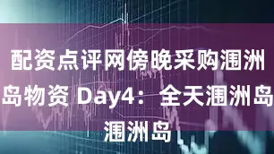 配资点评网傍晚采购涠洲岛物资 Day4：全天涠洲岛